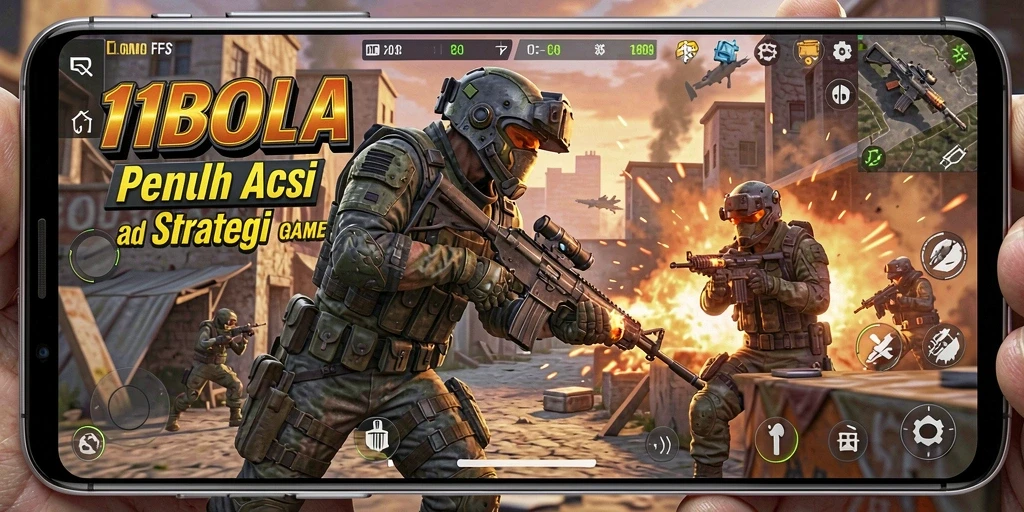 Screenshot 11BOLA menampilkan aksi seru dalam gameplay FPS.