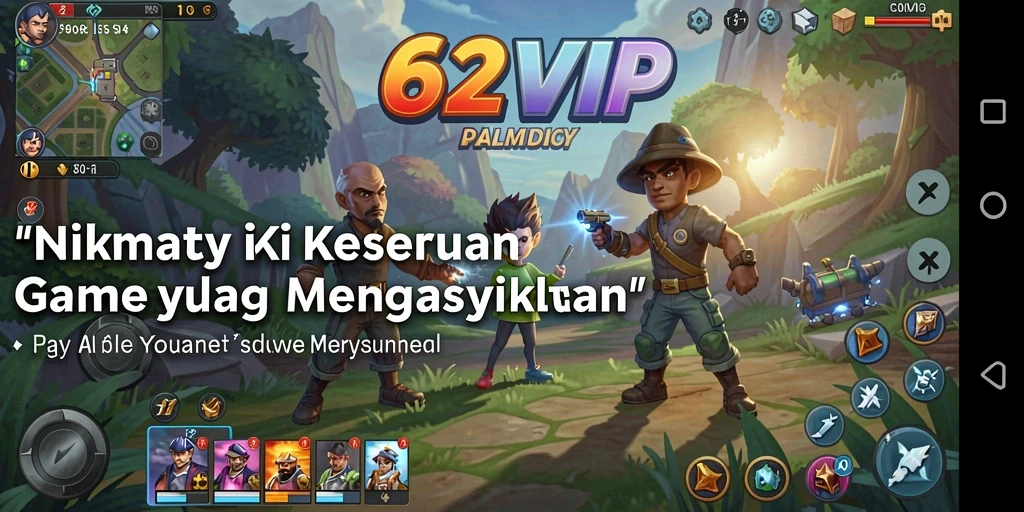 Gameplay memukau dari 62VIP dengan elemen idle yang menarik.