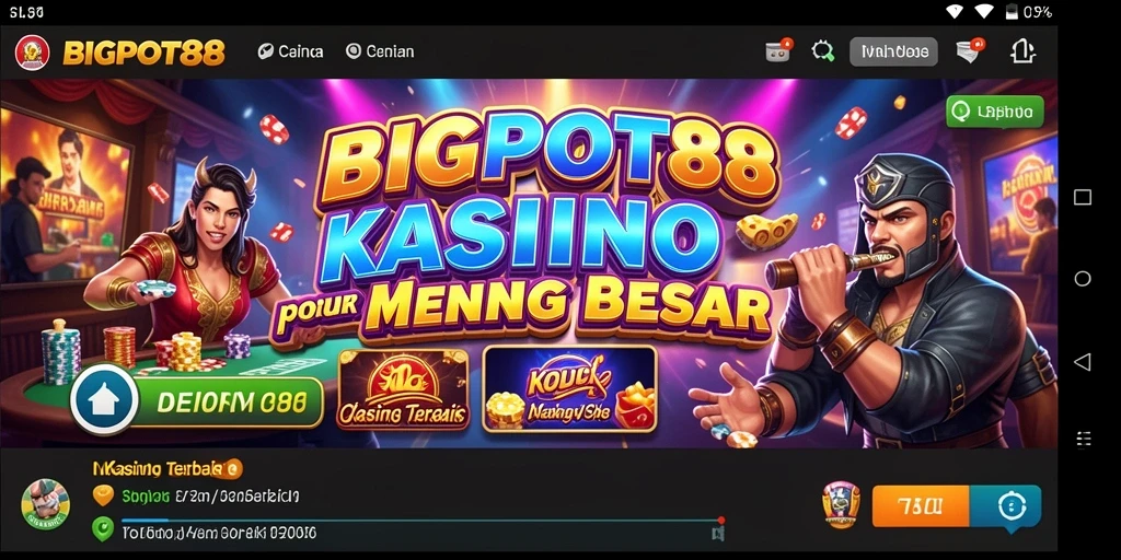 Tampilan menarik dari gameplay Kasino di BIGPOT88.