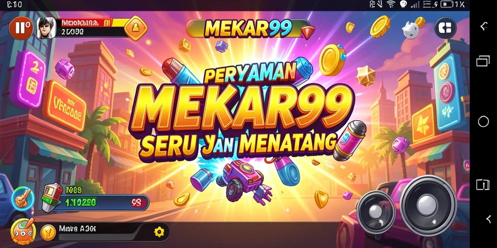 Screenshot gameplay MEKAR99 menampilkan aksi seru dan tantangan arcade.