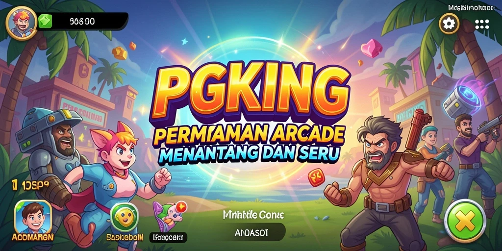 Tangkapan layar PGKING menunjukkan aksi gameplay Arcade yang seru dan penuh tantangan.