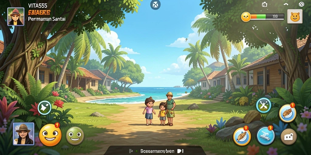 Screenshot VITA555 menampilkan permainan yang penuh warna dan menghibur